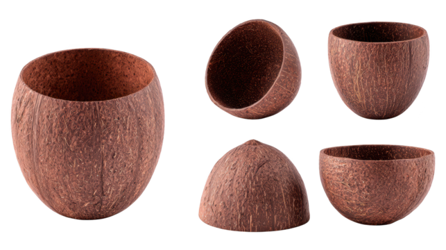 Four wooden vases stand elegantly against dark backdrop set of four crafted wooden vases displayed on black