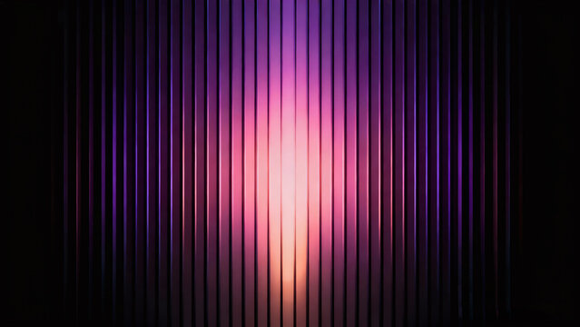 Purple Glass Gradient, Neon Ribbed Light Effect – Bright glowing violet prism distortion with black contrast. Smooth futuristic texture, abstract digital wallpaper design.  - Powered by Adobe