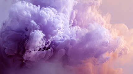 Fototapeta premium Abstract purple cloud formation with light gradients and copy space background