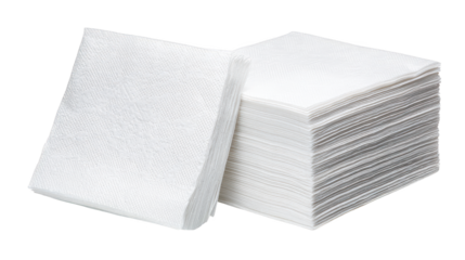 Stack of white napkins on black background white napkins neatly stacked against dark background