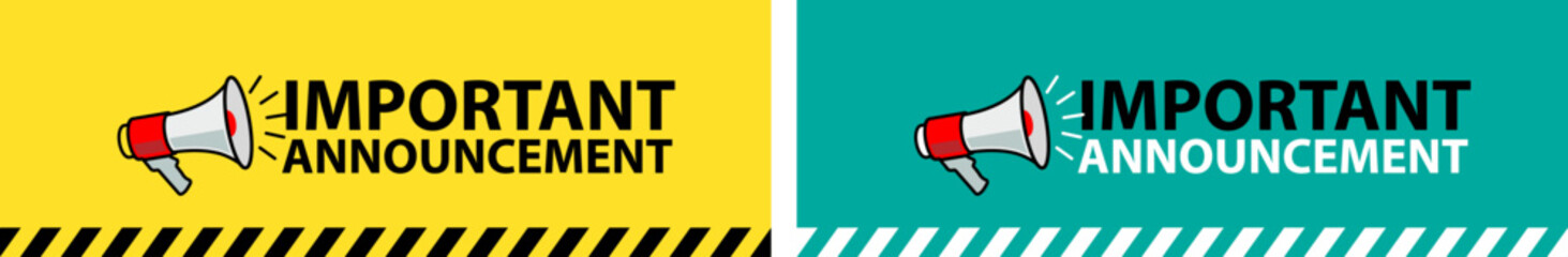 Important announcement