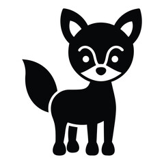 cute woodland animals in cartoon vector style