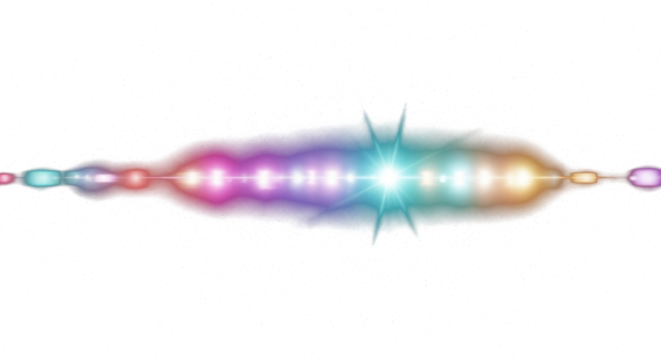 Cosmic gradient light flares with shades of pink, teal, violet, and amber on a deep transparent cosmic background, nebula-like refractions, glowing orbs, dreamy surreal lighting clean PNG