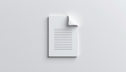 A simple, minimalist presentation with a three dimensional rendering of a white piece of paper that has been folded into an envelope shape and is placed against a plain, light colored background