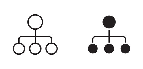Tree diagram icon  set, vector illustration . 