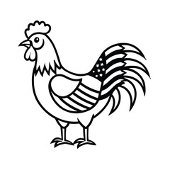 rooster isolated on white