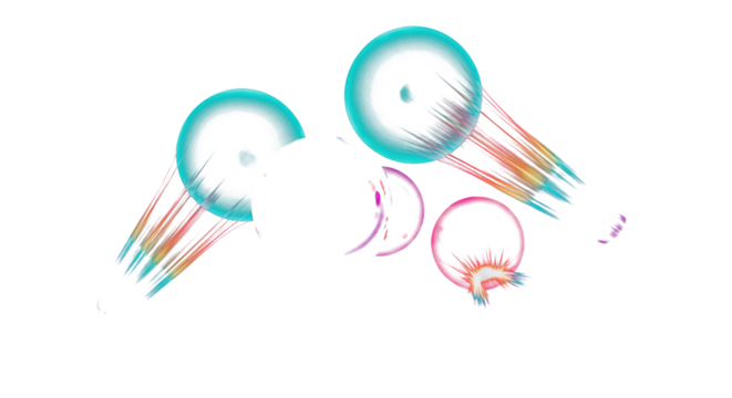 Dynamic turquoise, deep purple, and crimson light orbs floating in dark void, glowing spectrum trails, moody cinematic lighting, fine art photography style clean PNG