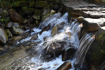 waterfall in the mountains