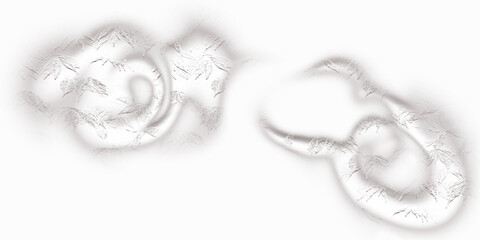 silver ribbon on white