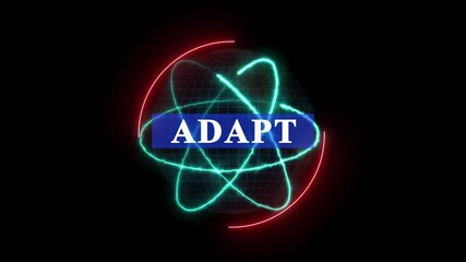 A futuristic ADAPT holographic earth illuminating next-gen networks, collaboration, and Innovation. Glowing holographic planet earth digital network. technology and global connection background. - Powered by Adobe