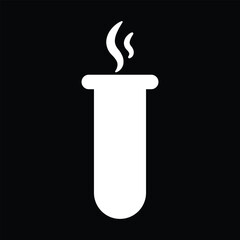 Boiling potion test tube Halloween vector icon