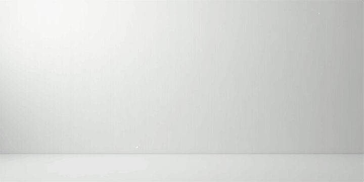 An empty white room with a clean blank wall and floor is an ideal template for interior design or a 3d illustration backdrop