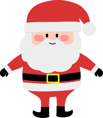 Classic Santa Claus with White Beard and Red Suit