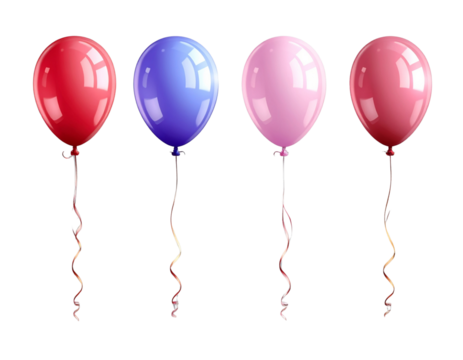 red and blue balloons