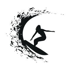 Surfing Silhouette