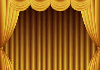 Open Stage Curtain Background (Horizontal)