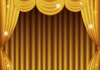 Open Stage Curtain Background (Horizontal)