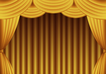 Open Stage Curtain Background (Horizontal)