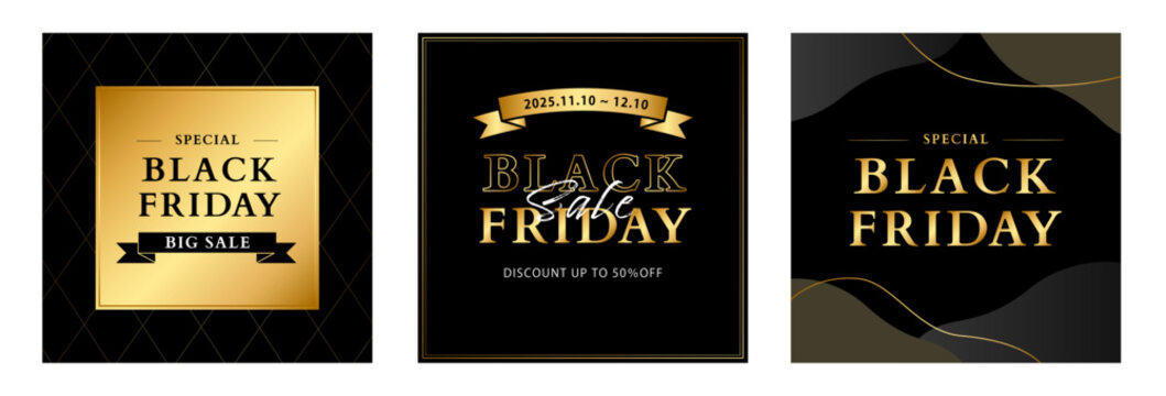 Chic Black Friday Background Set / シックな ブラックフライデー 背景 セット
