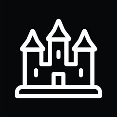 Haunted castle Halloween vector illustration