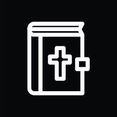 Holy book Halloween icon vector illustration