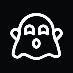 Cute ghost Halloween vector illustration