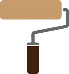 paint roller silhouette vector icon, painter tool black illustration design, home renovation roller