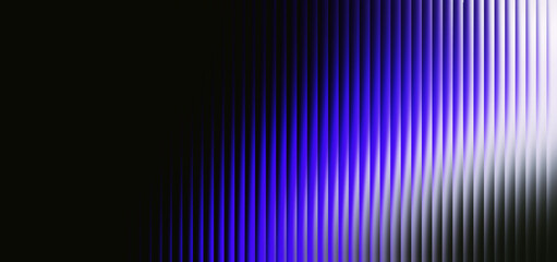 Purple-blue diagonal glow through vertical ribs, dramatic atmospheric abstract background