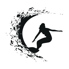 Surfing Silhouette
