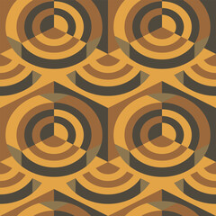 seamless pattern retro 3d cubes background