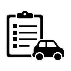 A car inspection checklist service for auto repair, maintenance, and vehicle checkup with a report form.