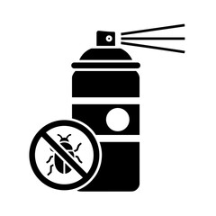 Obraz premium Vector graphic of a pest control spray can, ideal for home, garden, and insecticide treatment needs.