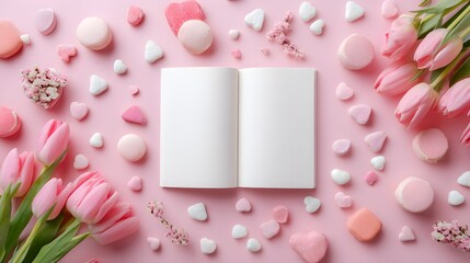 Pink Valentine's Day Flatlay