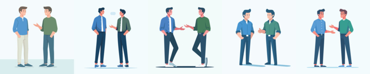 vector of 2 man shaking hands and tolerating each other