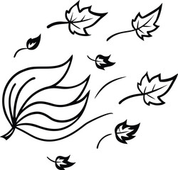 Fototapeta premium Hand drawn mountain landscape doodle with path, sign and sunny sky