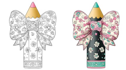 Floral pencil illustration