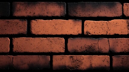 Textured Red Brick Wall Background with Natural Patina and Distressed Appearance for Architectural Design
