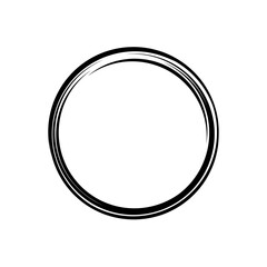 Grunge ink circle logo black shapes ilustration 