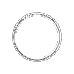 Grunge ink circle logo black shapes ilustration 