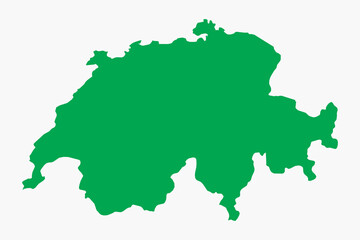 Vector graphic artwork suitable for print and web containing flat detailed map of SWITZERLAND