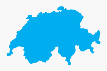 Vector graphic artwork suitable for print and web containing flat detailed map of SWITZERLAND
