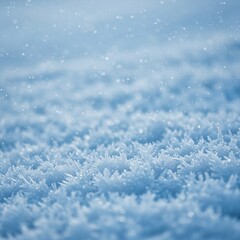 Delicate snowflakes gently fall, transforming the landscape into a pristine, serene winter wonderland. A beautiful frosty scene with intricate ice crystals ,elegant ,crystal ,frost