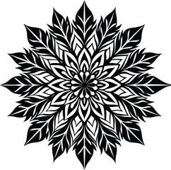 Smiling animated snowman character with snowflakes and twigs