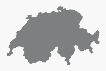 Vector graphic artwork suitable for print and web containing flat detailed map of SWITZERLAND