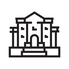 economic depression black line icon for digital and print projects.