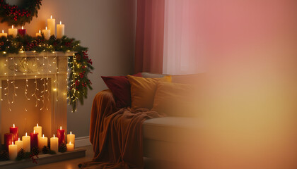 Holiday Home Interior with Soft Lights