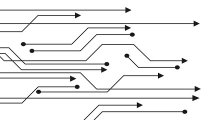 Abstract futuristic circuit board Illustration, Circuit board with various technology elements. Circuit board pattern for technology background.