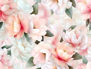 Fototapeta premium Elegant Floral Background with Soft Pink and White Blossoms for Beautiful Design Projects