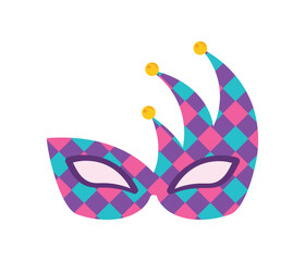 Carnival mask, Halloween mask, masquerade. Vector illustration of a costume element for Carnival or festival