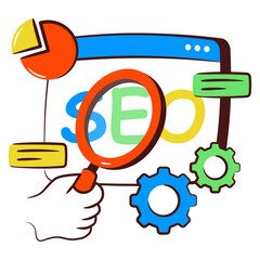 Editable design icon of seo analysis